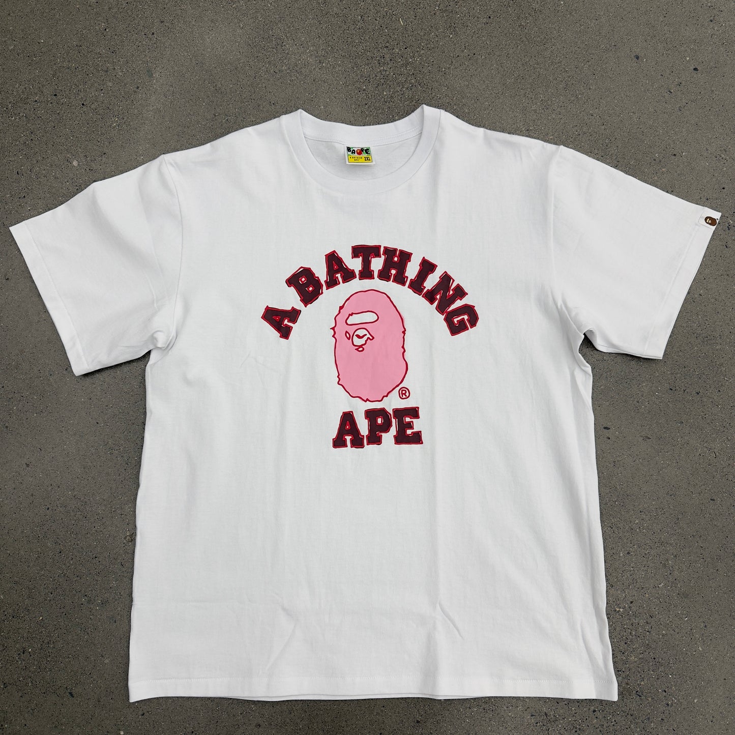 Bape Tee Pink Hand Drawn White (Multiple Sizes)