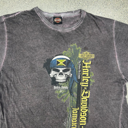 90s Harley Davidson Jamaica Skull Tee