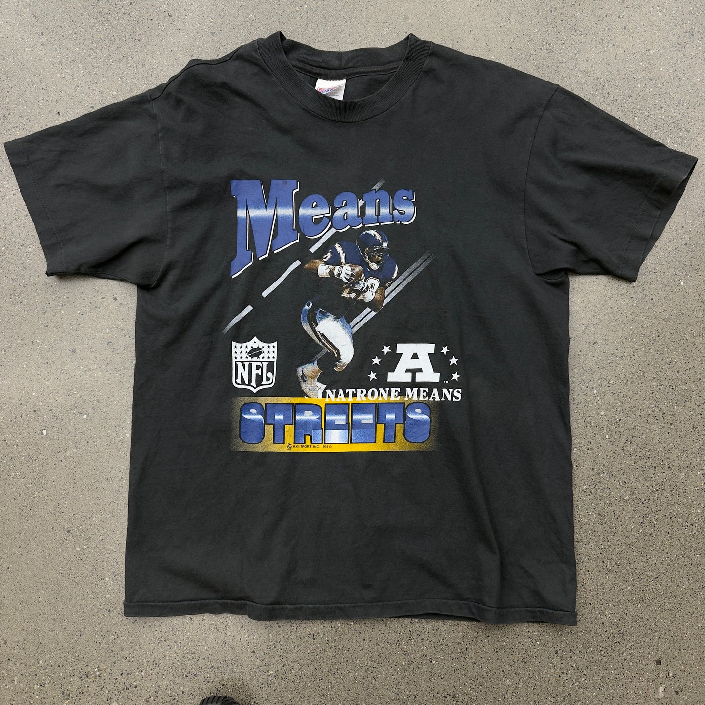 1995 NFL Natrone Means Tee SZ L