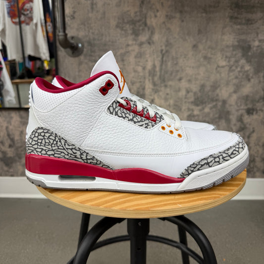 PRE-OWNED Jordan 3 Cardinal SZ 10.5