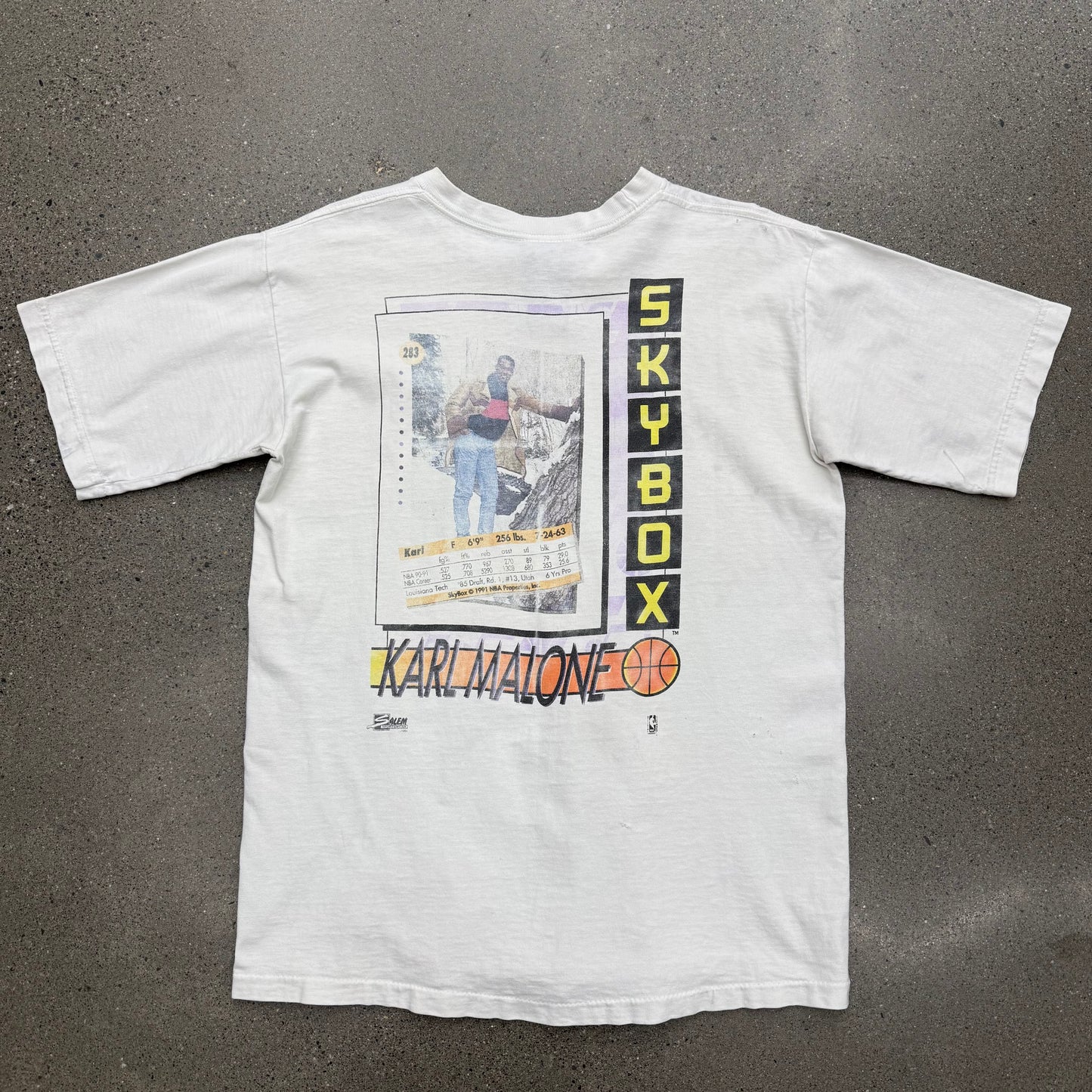 Karl Malone 1991 Skybox Tee SZ M