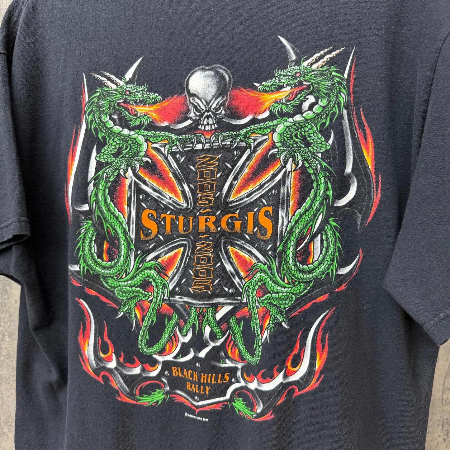 Sturgis 2005 Dragons Biker Tee SZ Large
