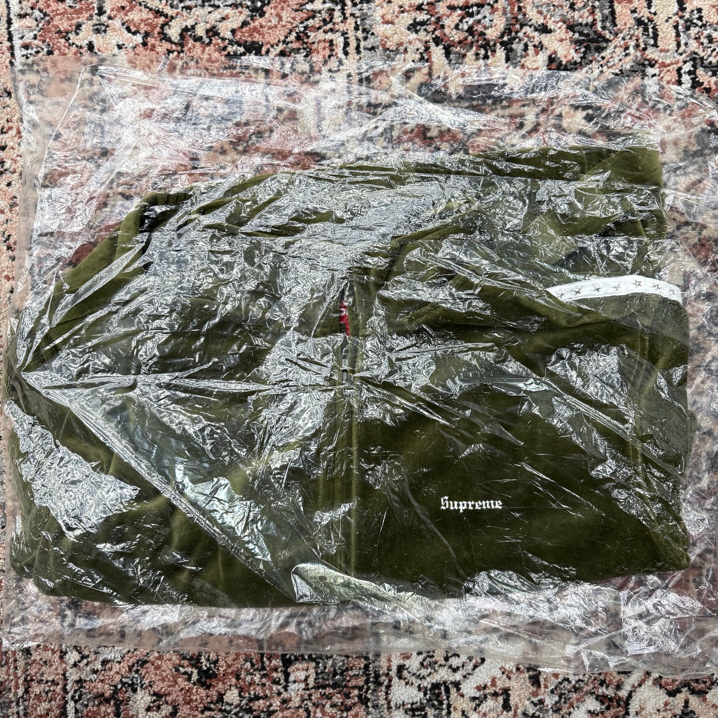 Supreme Dark Olive Velour Studded Jacket SZ XL (NEW)