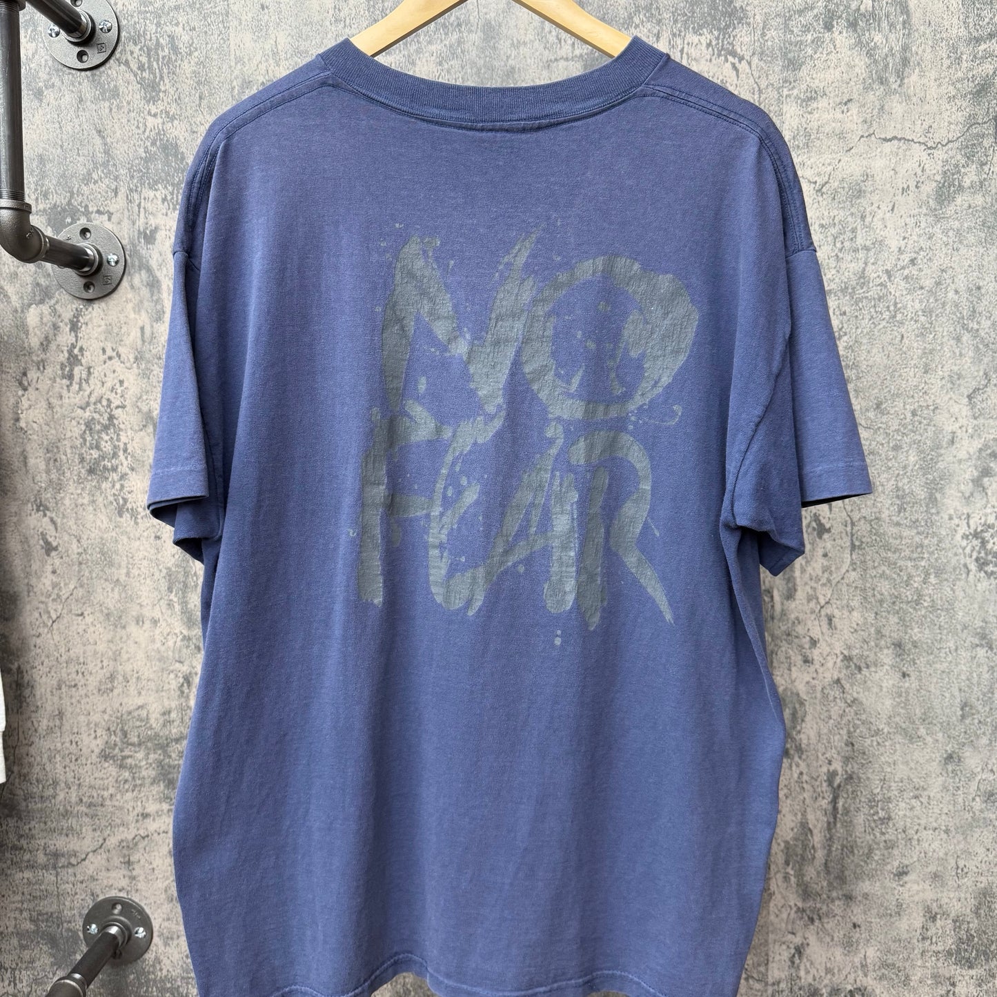 90s No Fear Faded Navy Blue Tee SZ XL