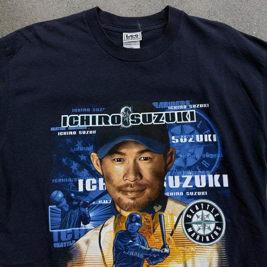 2001 Ichiro Seattle Mariners Tee SZ XL