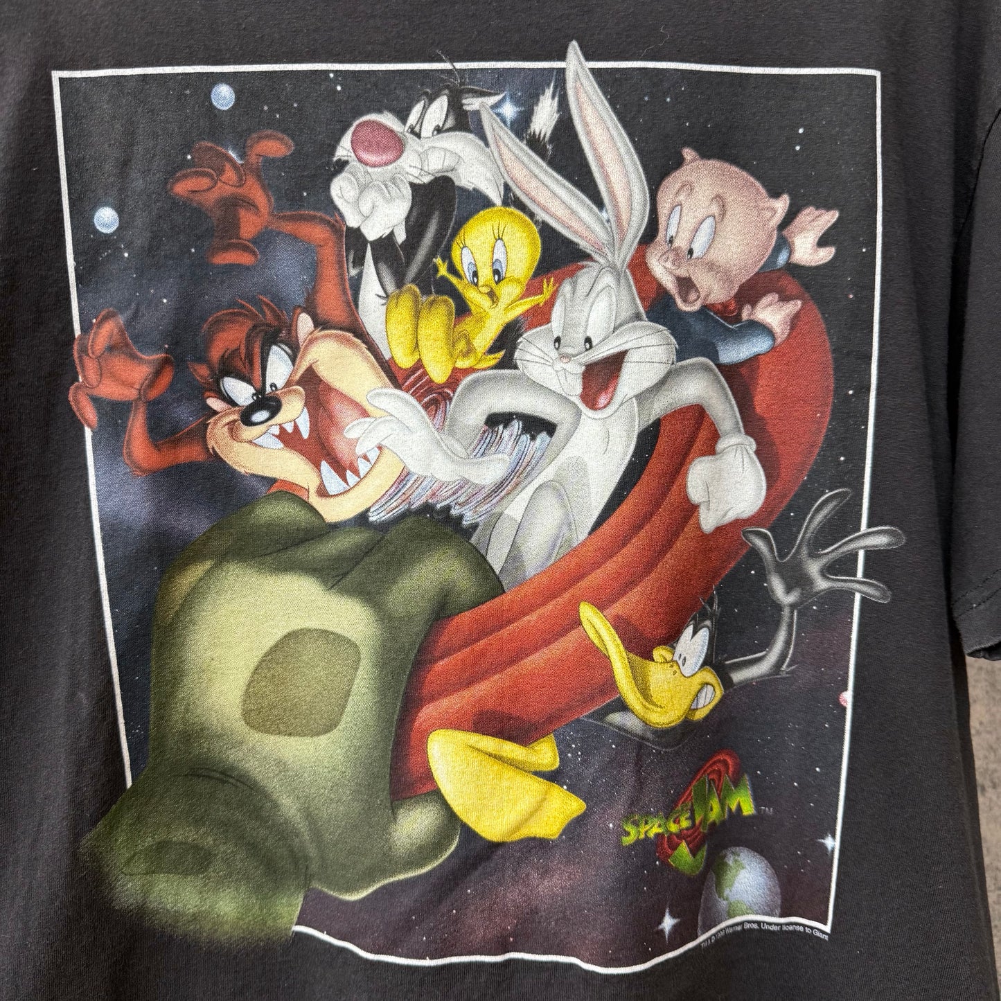 1996 Space Jam Movie Promo Tee SZ L