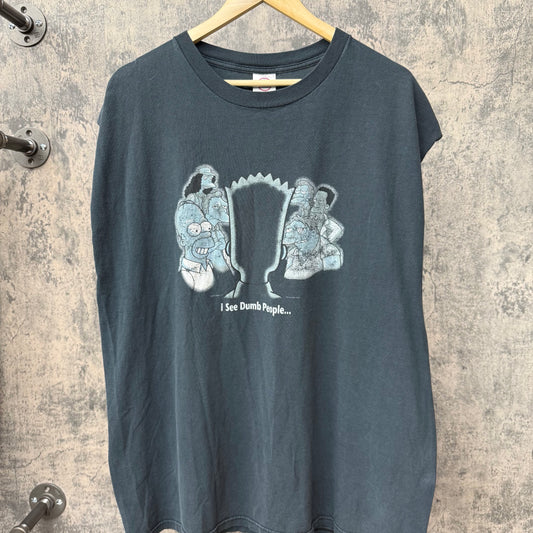 2001 The Simpsons I See Dumb People Cut off Tee SZ XL