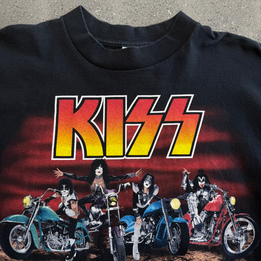 1998 Kiss Hard Loud Psycho Biker Tee SZ XL