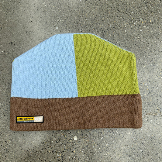 Raspberry Beanie Multicolor Blue/Green/Brown