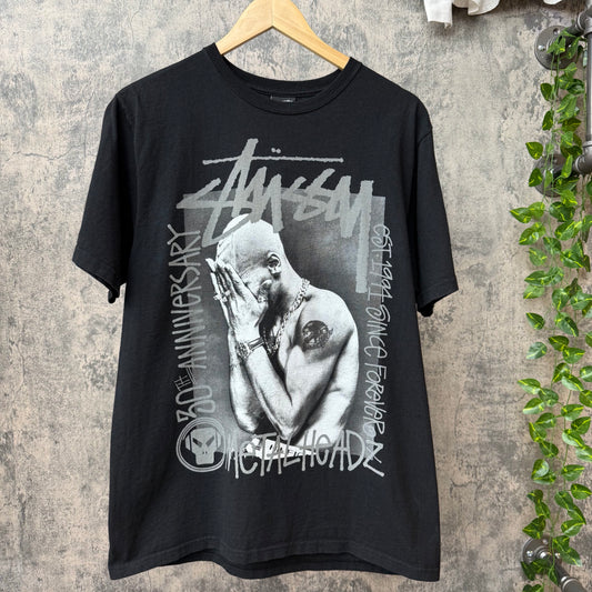 Stussy 30th Anniversary Metal Headz Tee SZ M