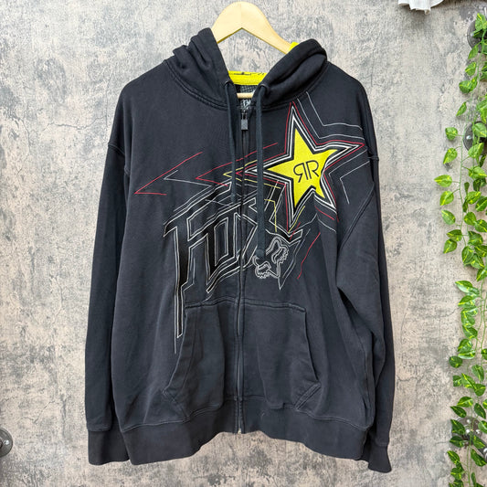 Y2K Fox x Rockstar Energy Zip-Up Jacket SZ XL