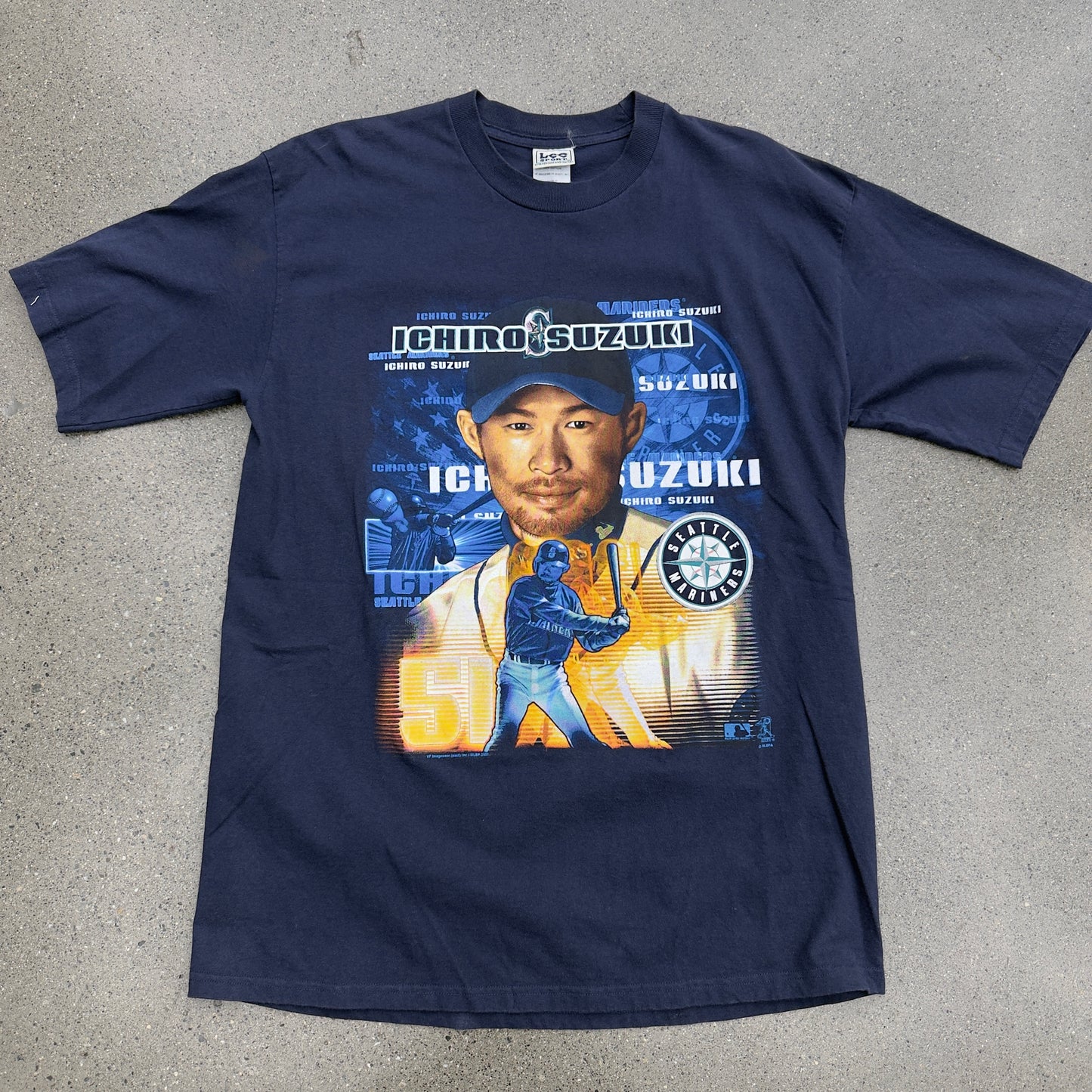 2001 Ichiro Seattle Mariners Tee SZ XL