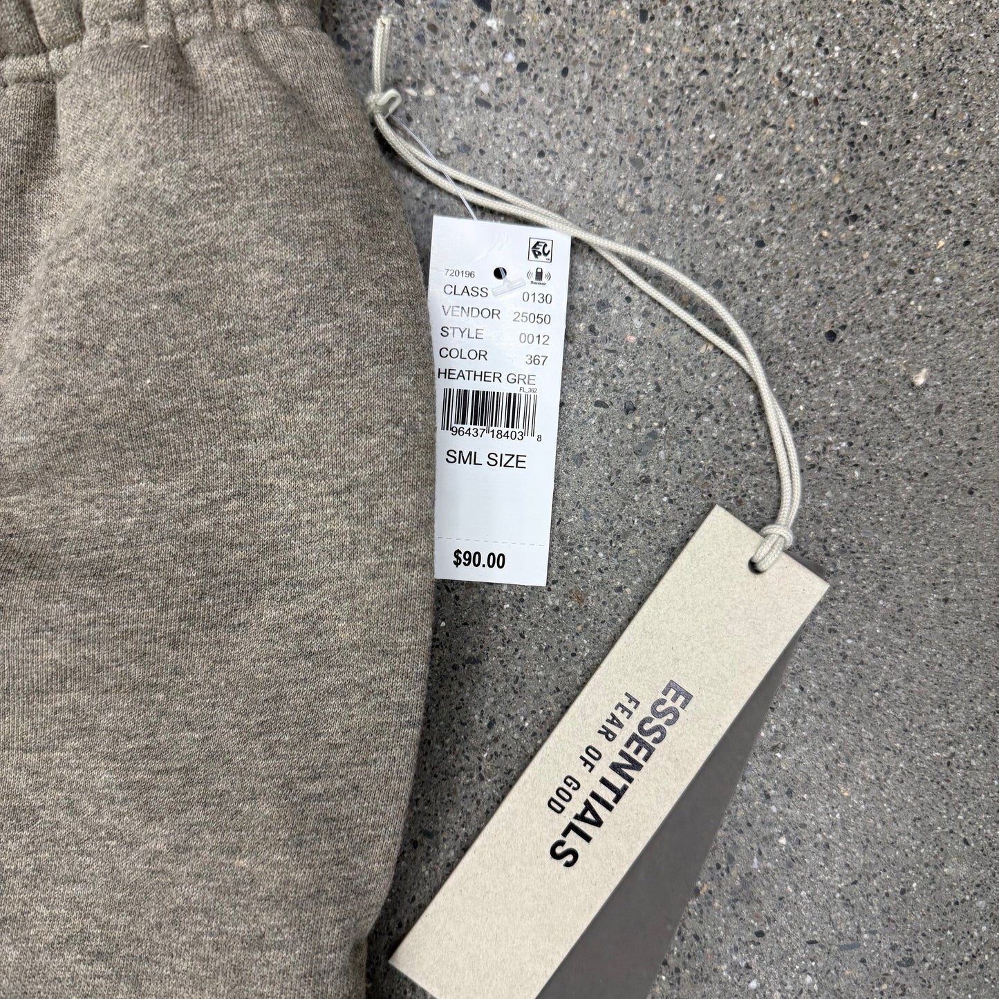 Fear of God Sweatpants Heather Grey SZ S