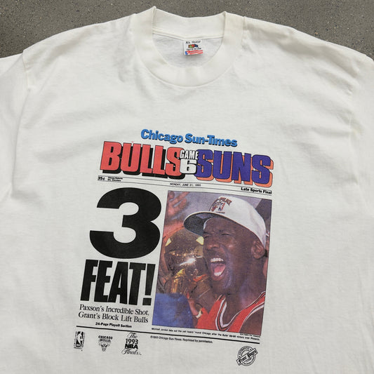 1993 Chicago Sun-Times Game 6 BULLS VS SUNS Tee SZ XL