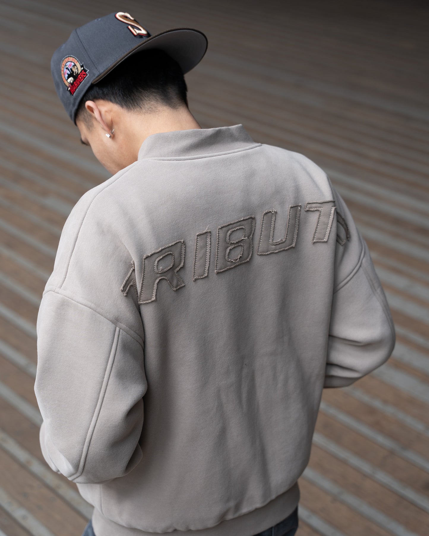 Fleece Bomber Jacket Sand Stone