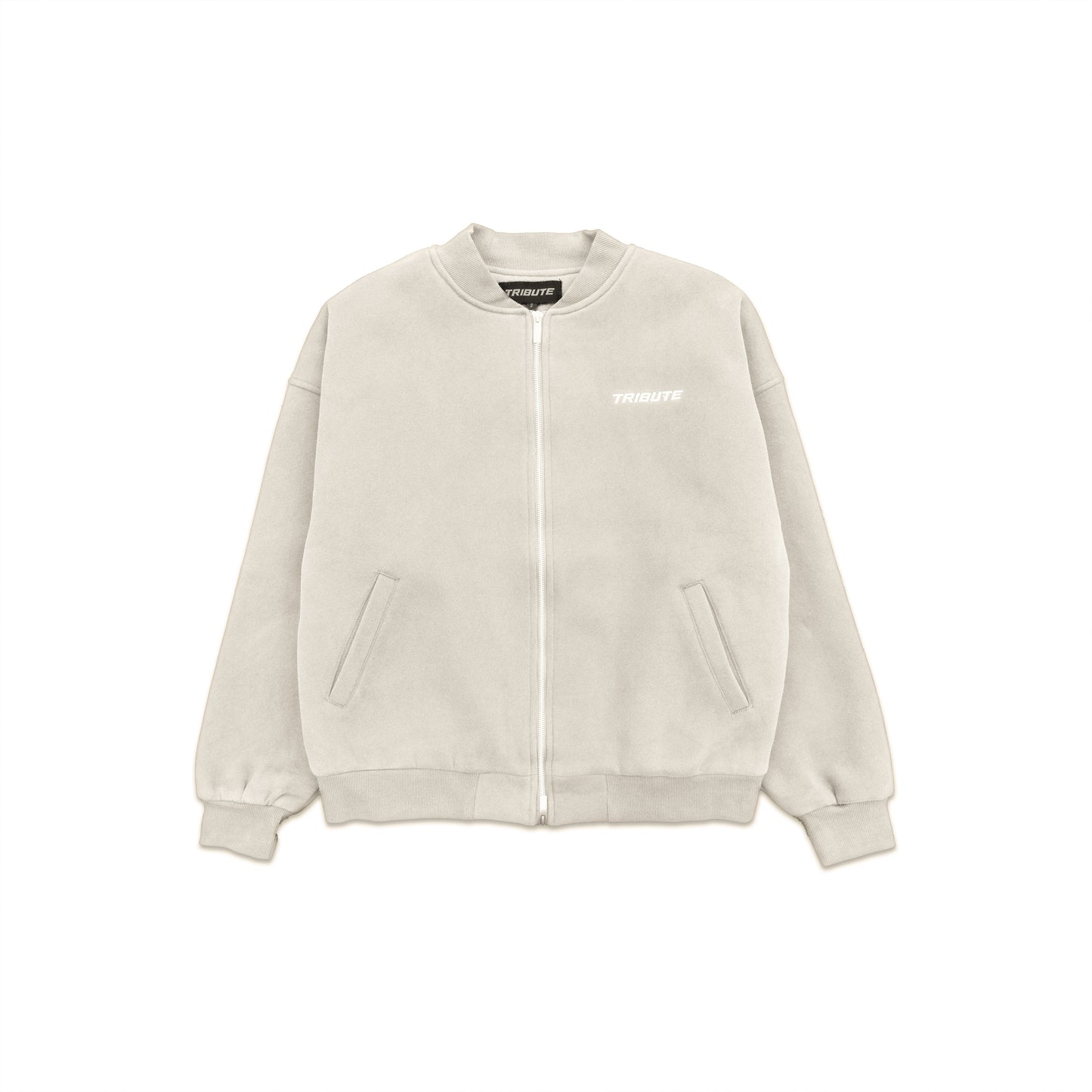 Fleece Bomber Jacket Sand Stone