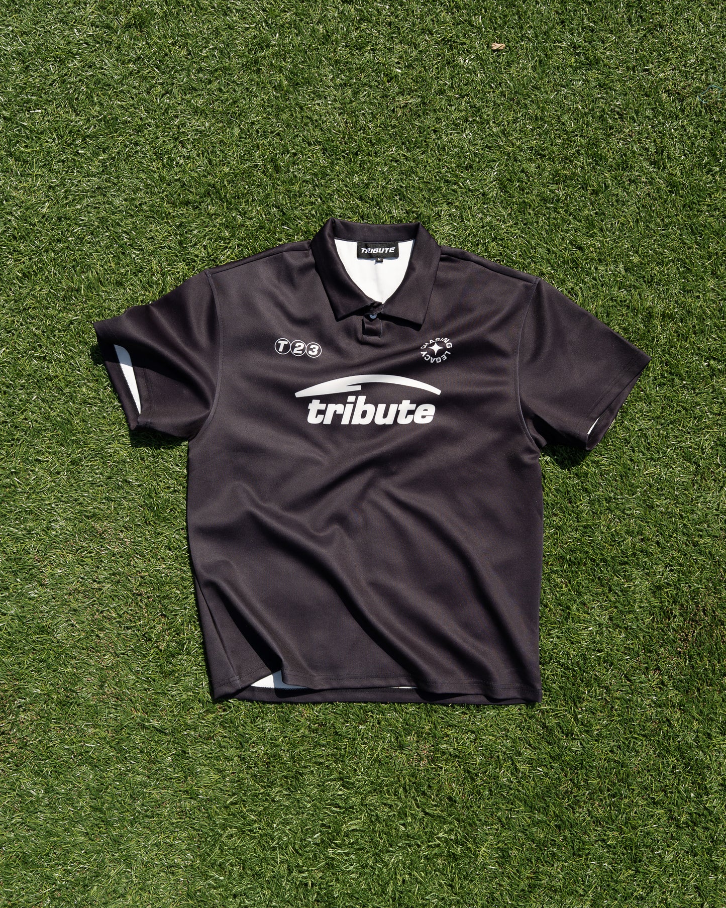 Tribute Polo Jersey Black (Multiple Sizes)