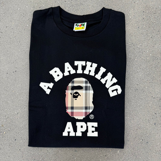 Bape Black Plaid Tee