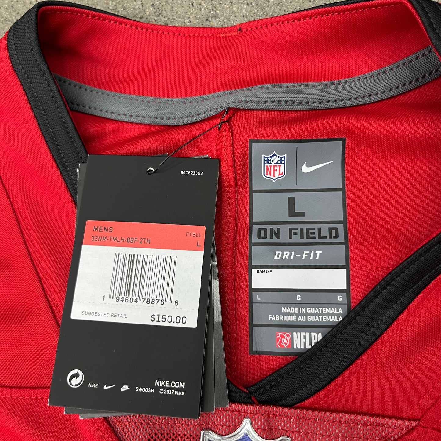 Tom Brady Buccaneers Jersey Red SZ L (NEW)