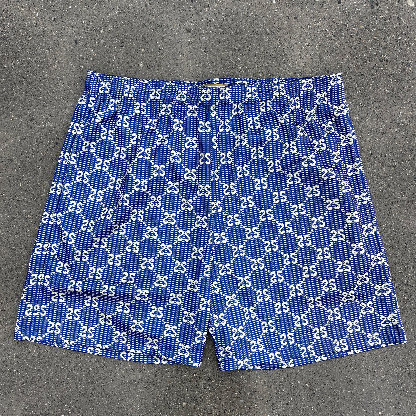 SS Monogram Lappis Blue Shorts