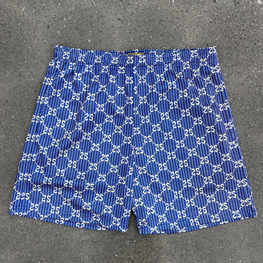 SS Monogram Lappis Blue Shorts