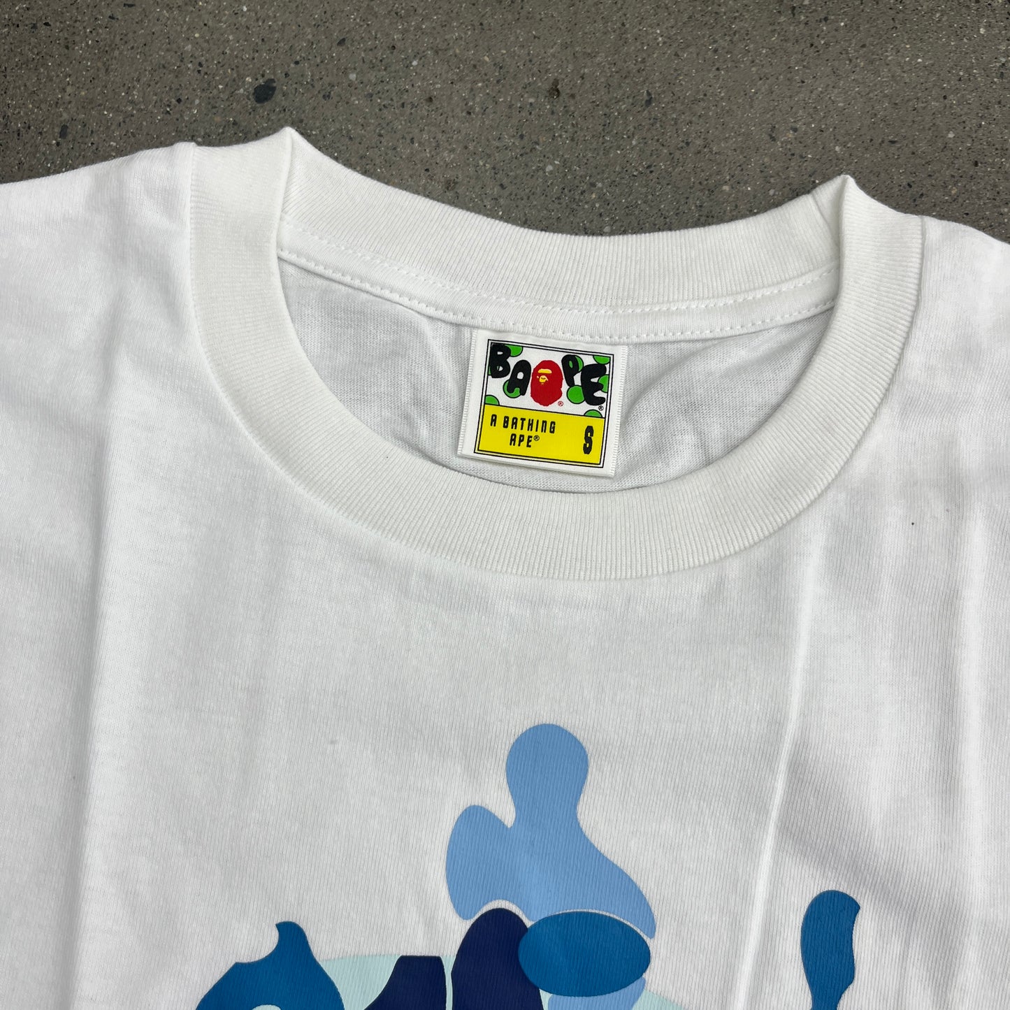 Bape ABC Camo Rebuild Big Head Blue Tee