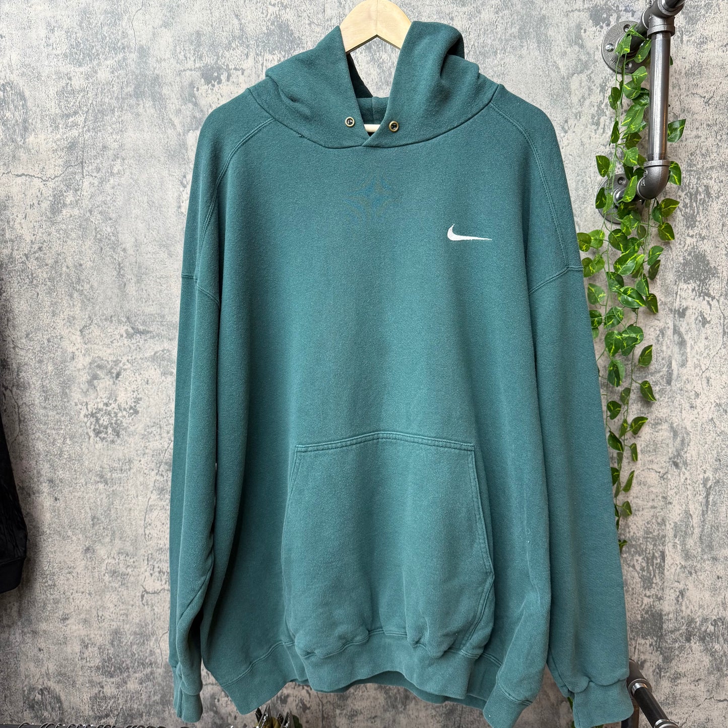 90s Nike Forest Green Hoodie SZ XL