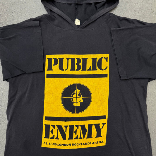 1990 Public Enemy Short Sleeve Hoodie SZ Large