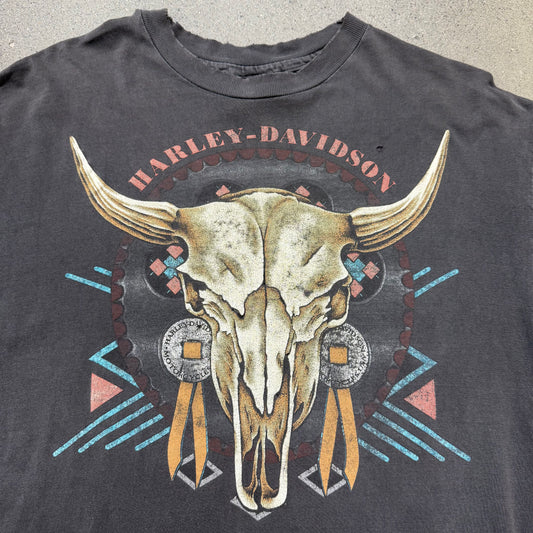90s Harley Chosa Mesa Arizona Longhorn Skull SZ Large