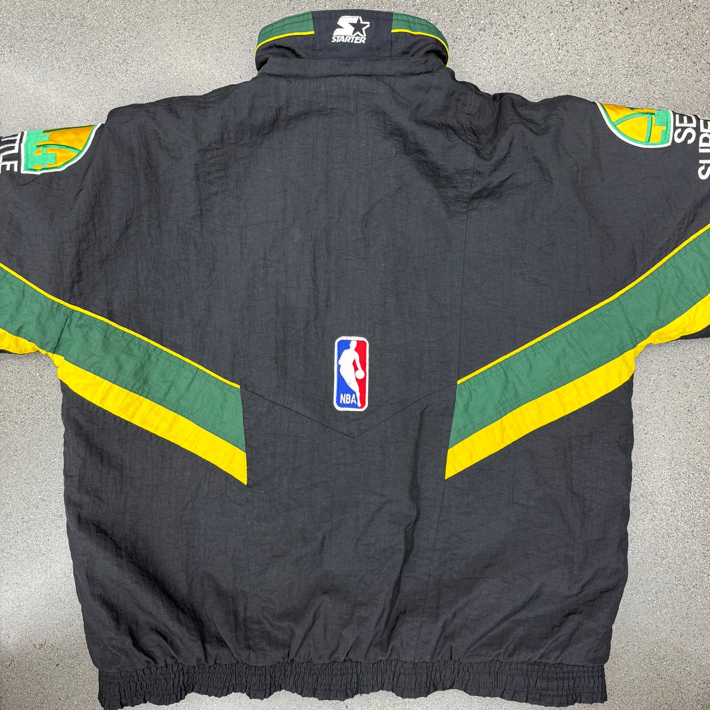 90s Starter Seattle SuperSonics Black Jacket SZ XL