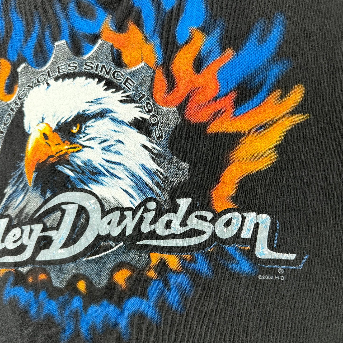 2002 Flaming Eagle Harley Tee SZ 2XL