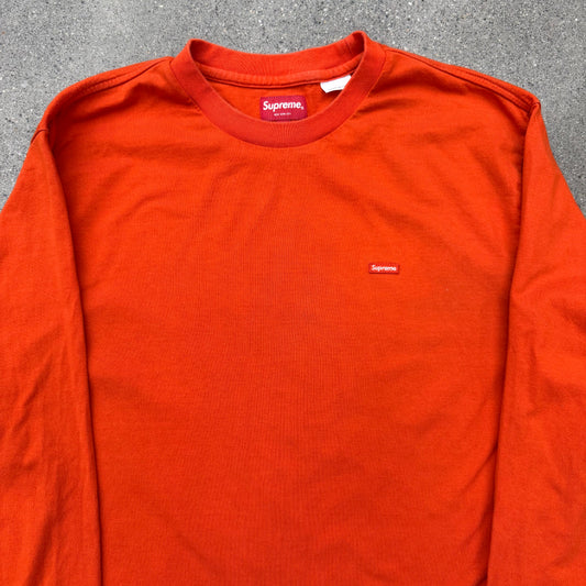 Supreme L/S Mini Box Logo Orange SZ M