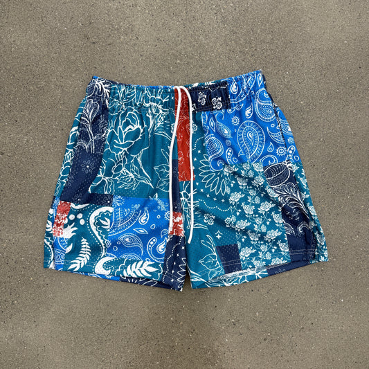 SMS Patchwork Mesh Shorts Paisley (Multiple Sizes)
