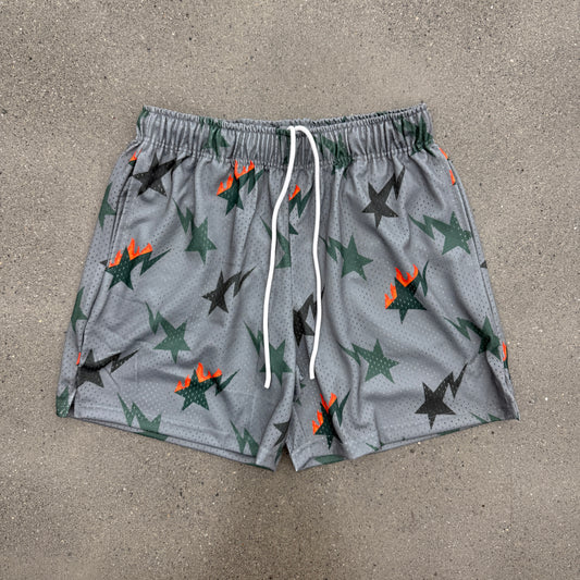 SMS Bapesta Mesh Shorts Grey (Multiple Sizes)