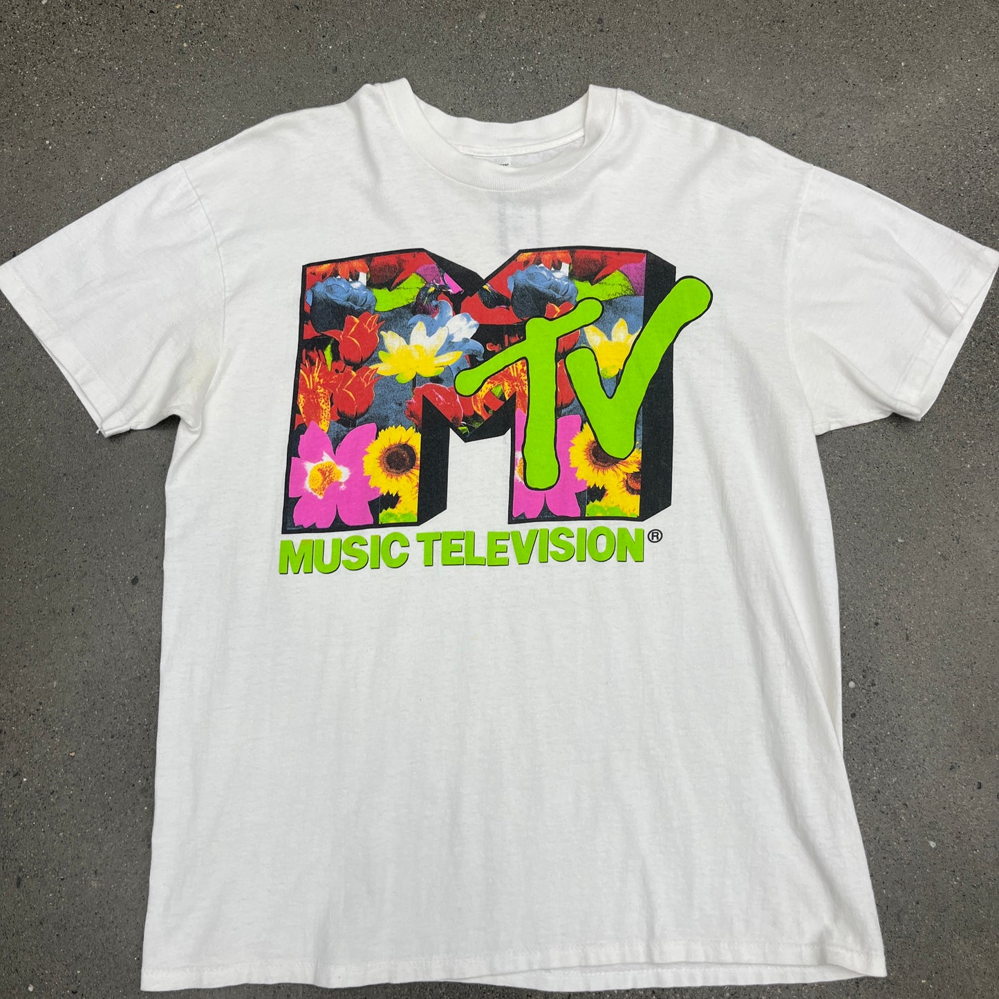 MTV Flower Print Promo Rare SZ XL