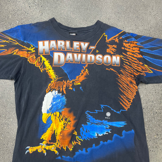 1995 Harley Davidson AOP Eagle Tee SZ XL