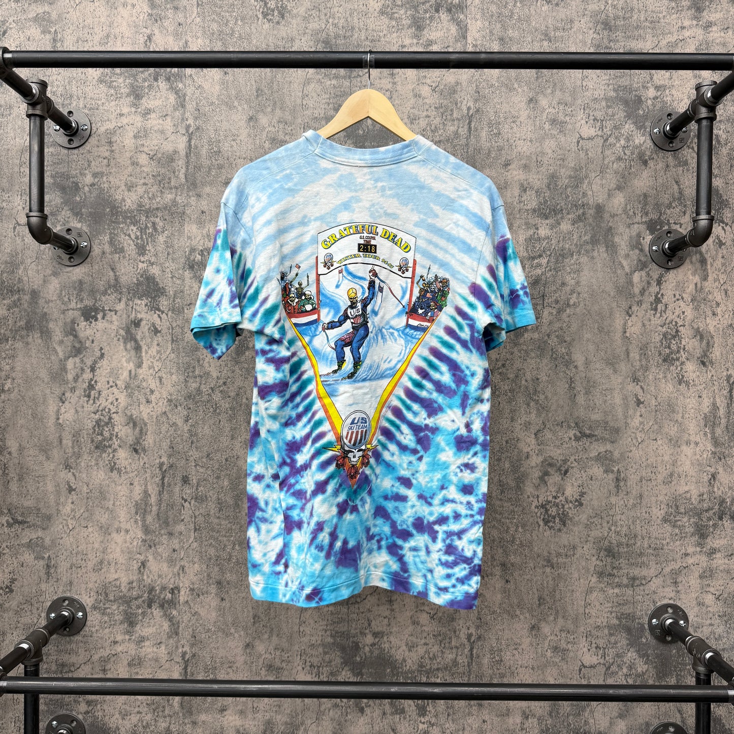 1995 Grateful Dead USA SKI Team Tie Dye Tee SZ L