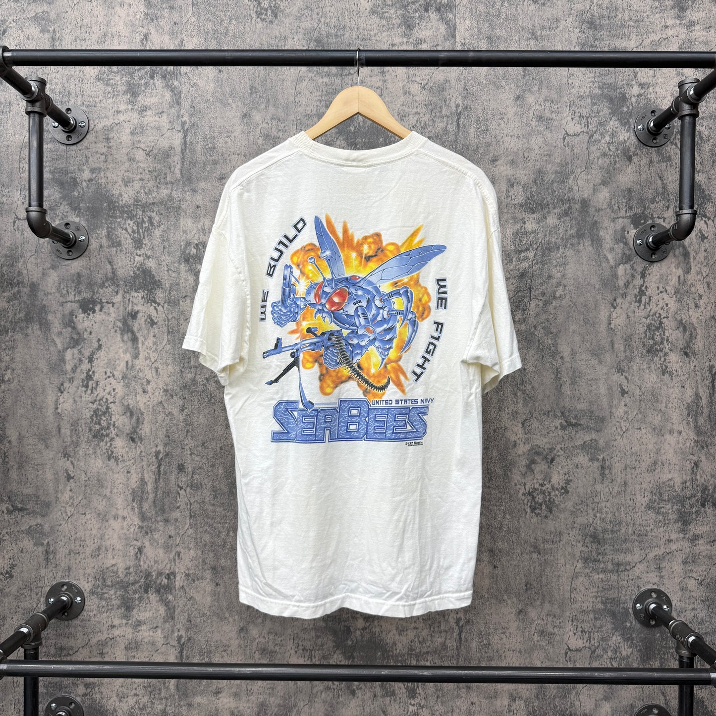 Sea Bees Navy Seals Tee 7.62 Design Tag SZ XL