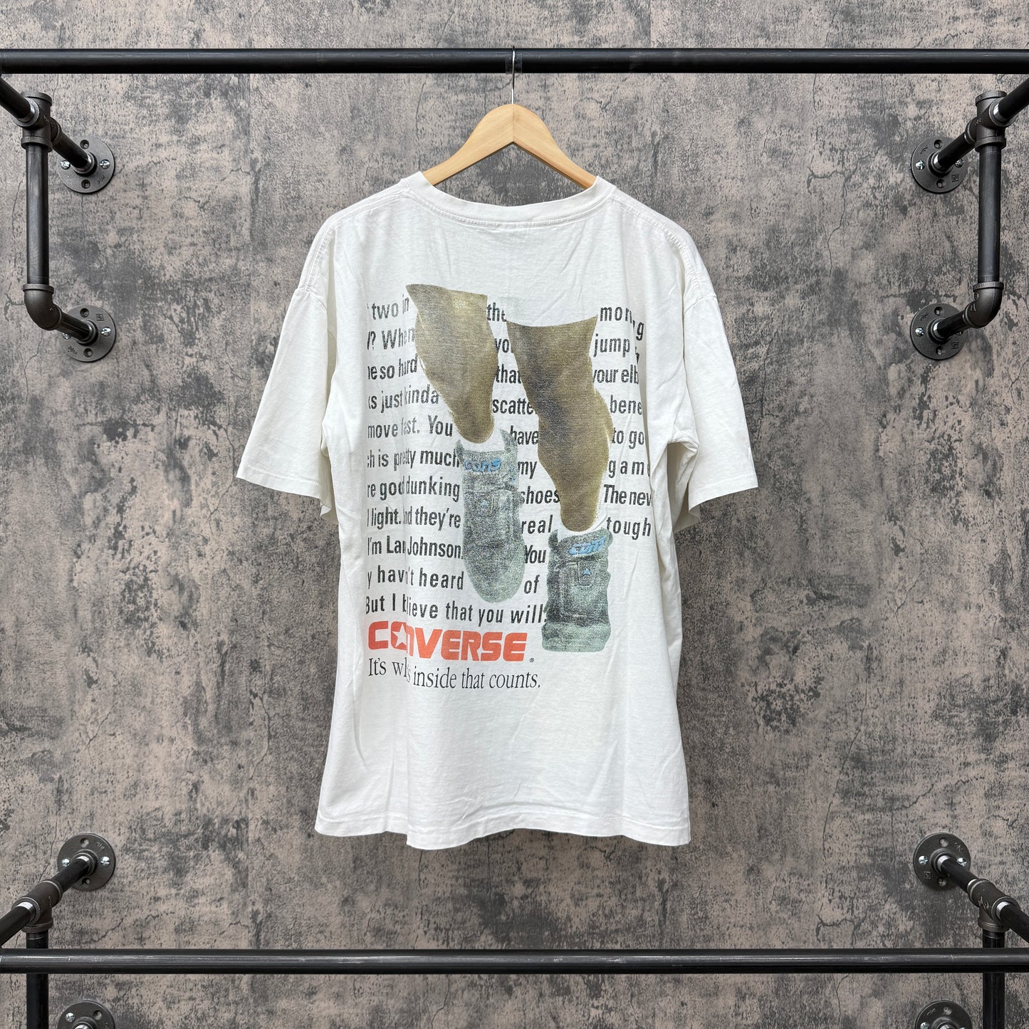 1992 Larry Johnson Rookie of Year Tee Big Print Double Sided SZ XL