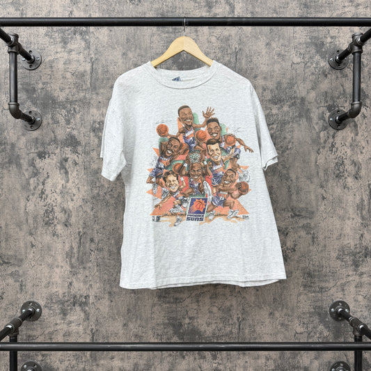 90s Phoenix Suns Caricature Team Tee SZ L