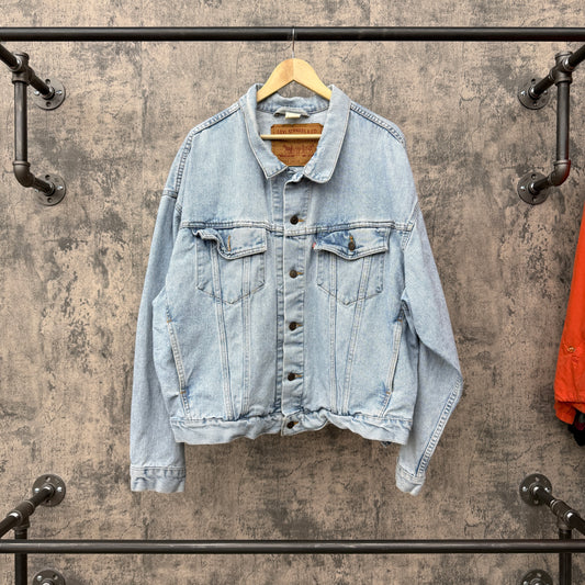 Levi Faded Denim Jacket Light Wash SZ XL