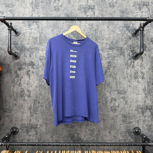 90s Air Jordan Purple Tee Spell Out SZ M
