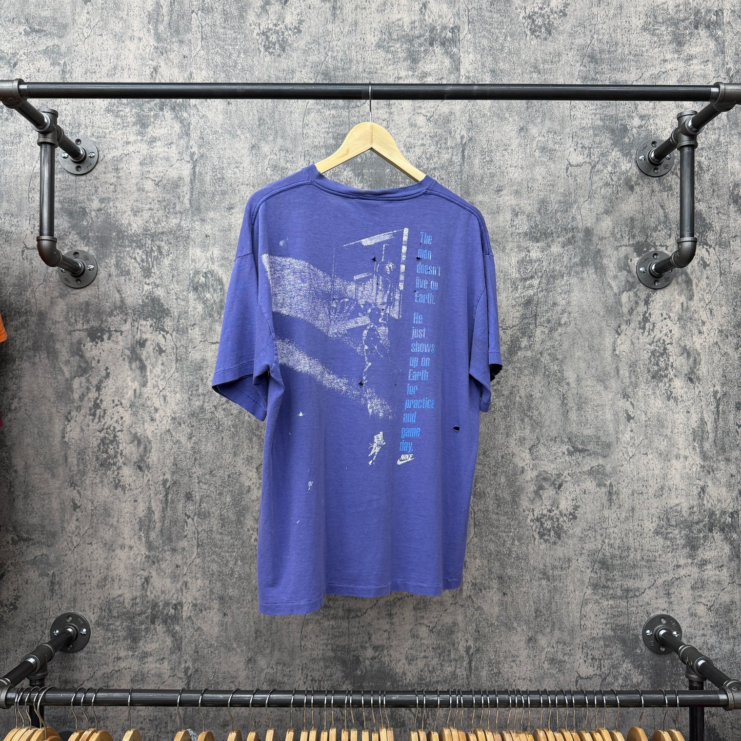 90s Air Jordan Purple Tee Spell Out SZ M