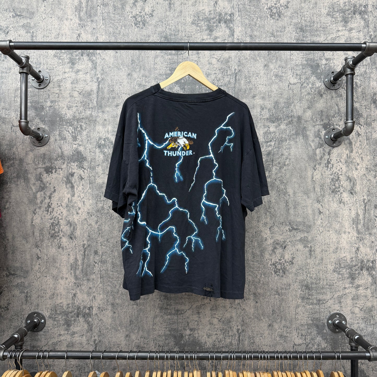 90s American Thunder Chief / Eagle / Wolf Tee SZ 2XL