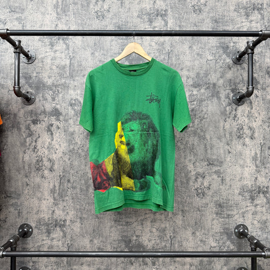 Stussy Green Tee Knowledge Is King SZ M