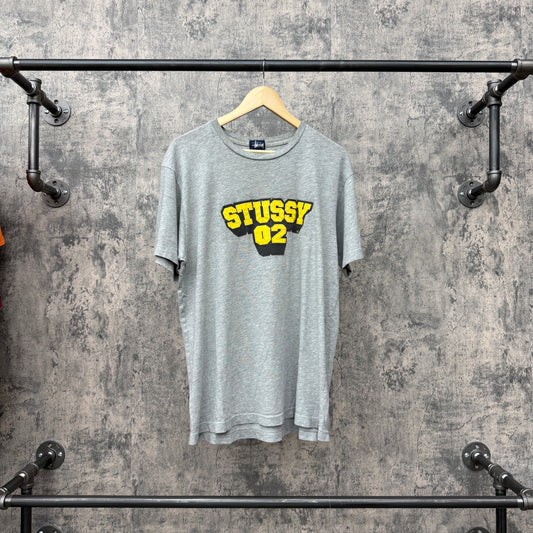 90s Stussy #02 Stitched Grey Tee SZ L