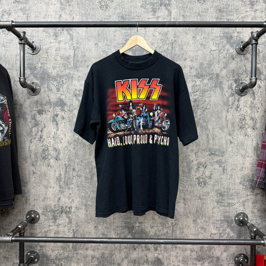 1998 Kiss Hard Loud Psycho Biker Tee SZ XL