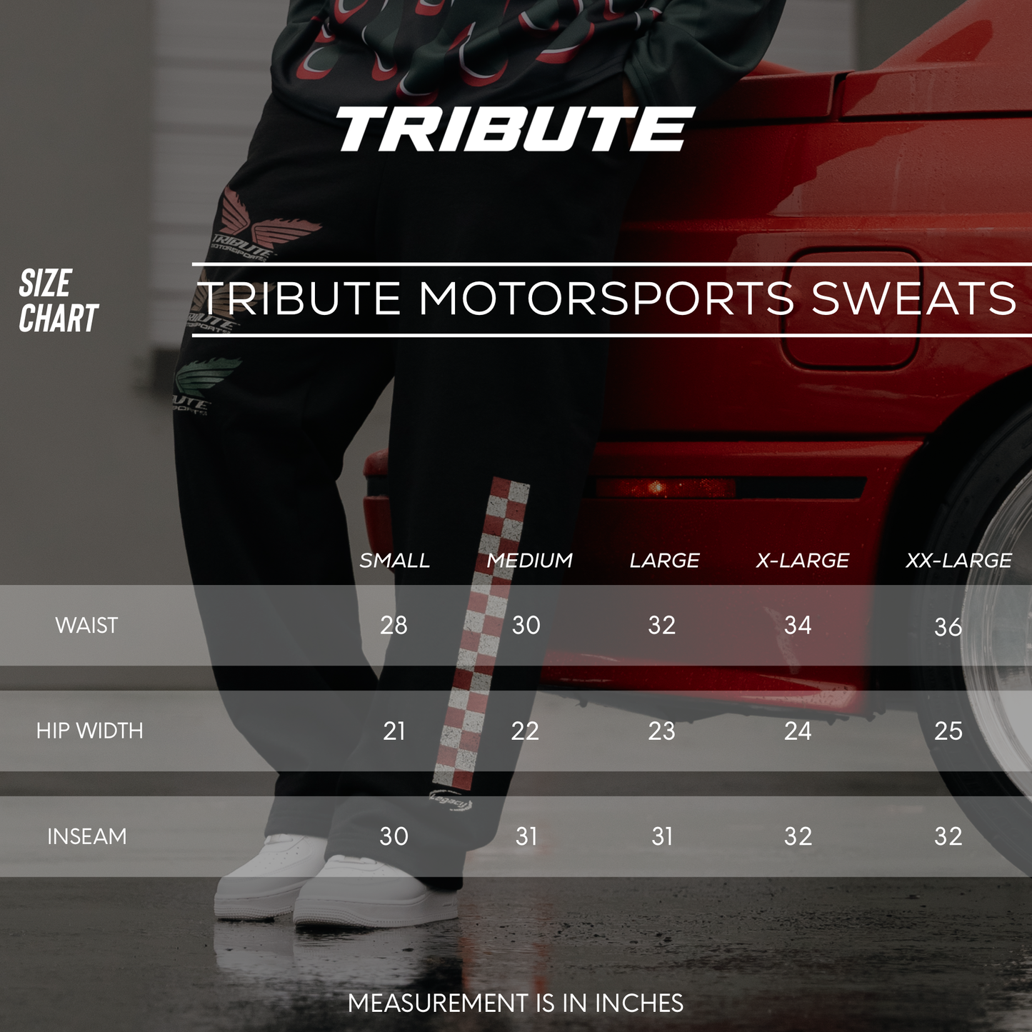 Tribute Motorsports Sweatpants Red