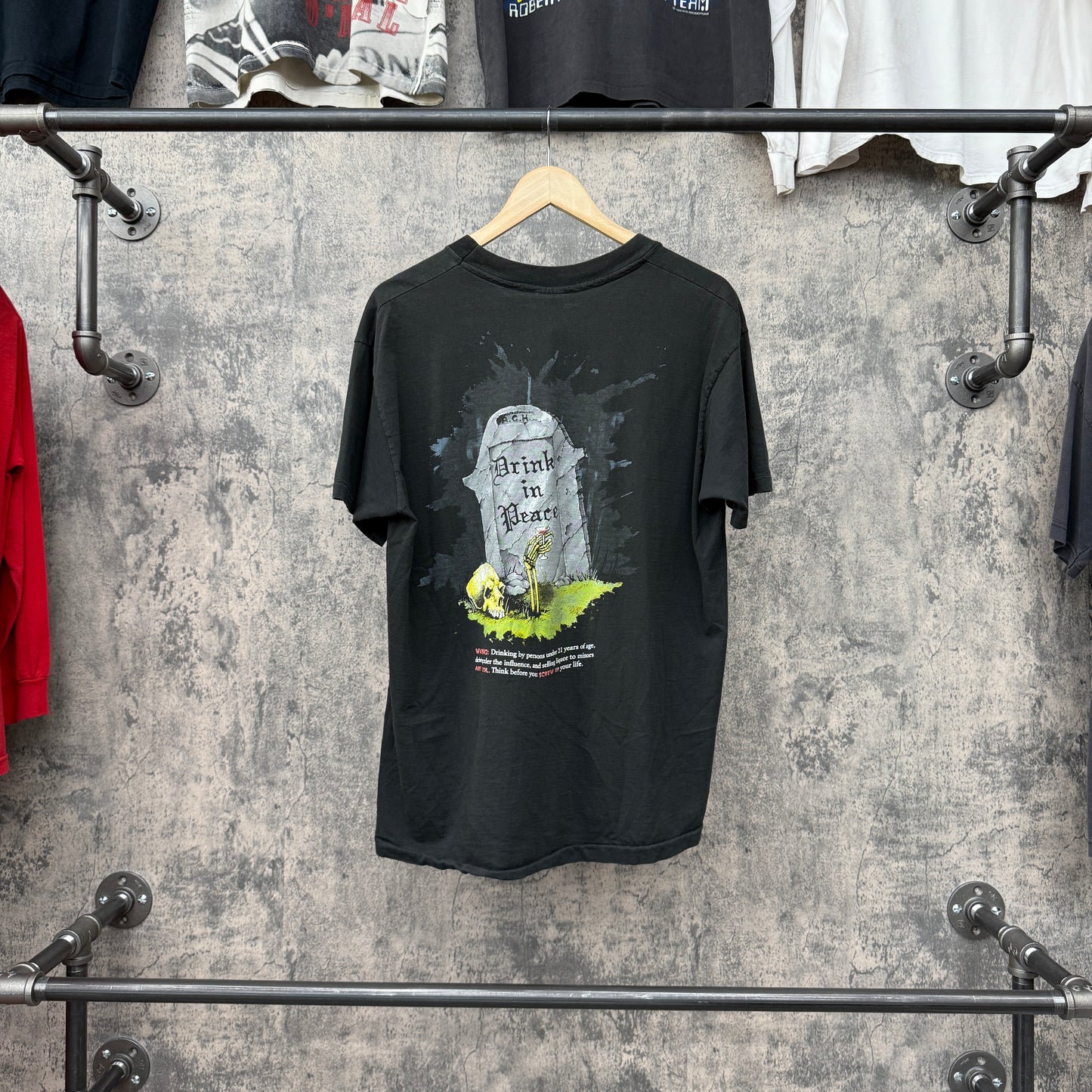 1992 Black Death Vodka Tee SZ L