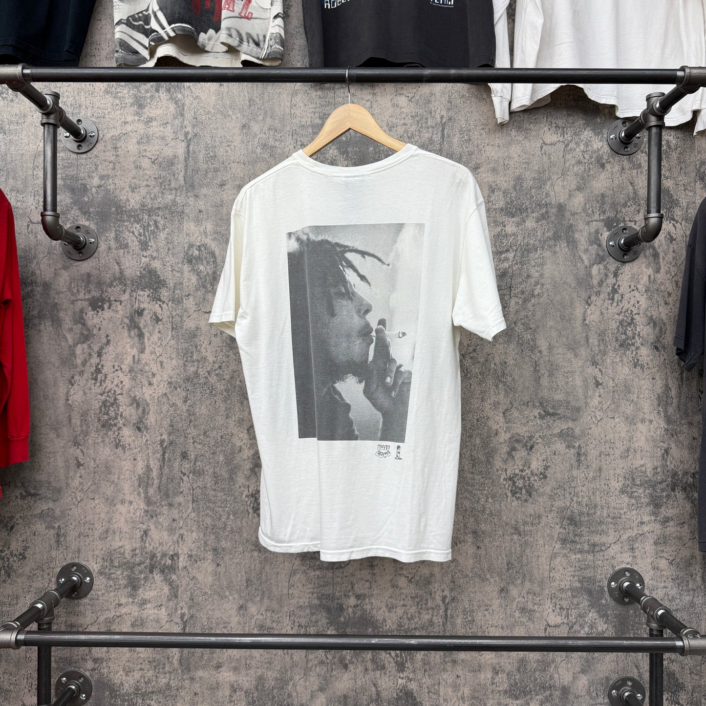 Stussy x Bob Marley Light My Spliff Tee SZ M